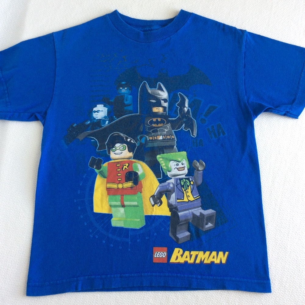 LEGO Batman Robin Joker SS Royal Blue Tee T shirt
